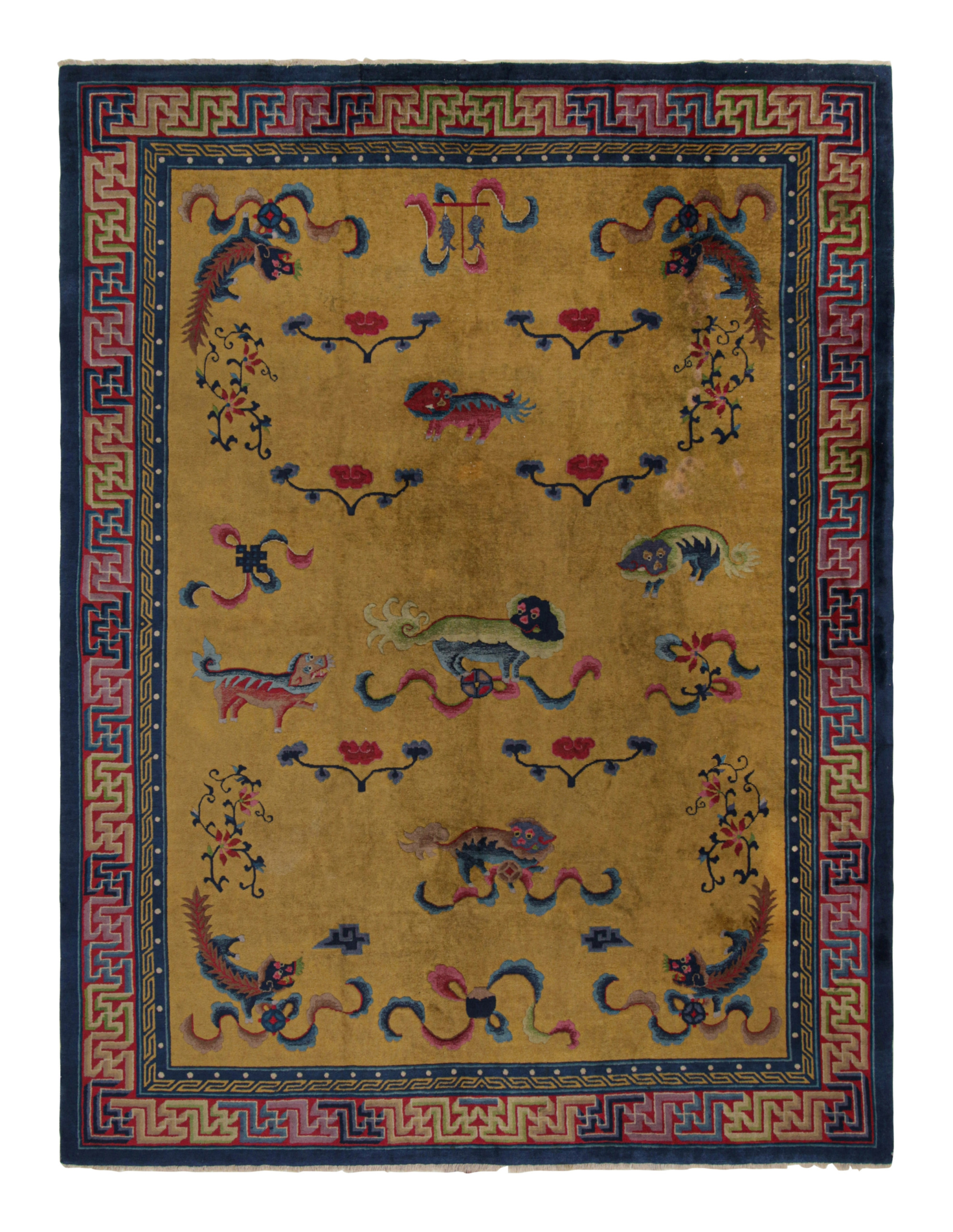 Antique Indochinese Art Deco Rug