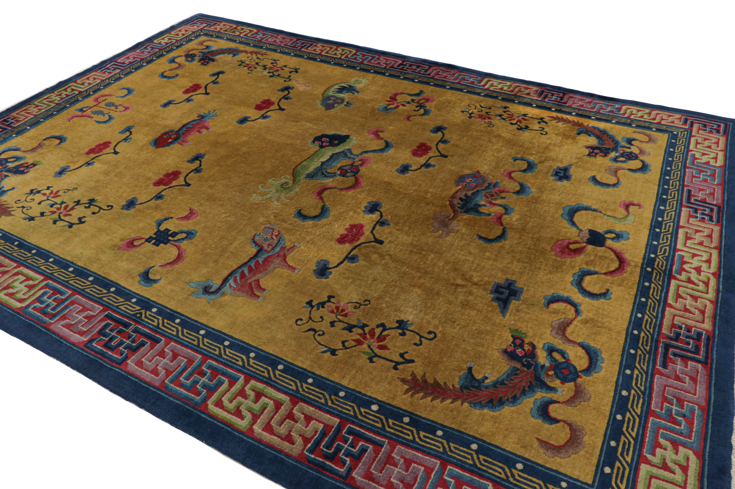 Antique Indochinese Art Deco Rug
