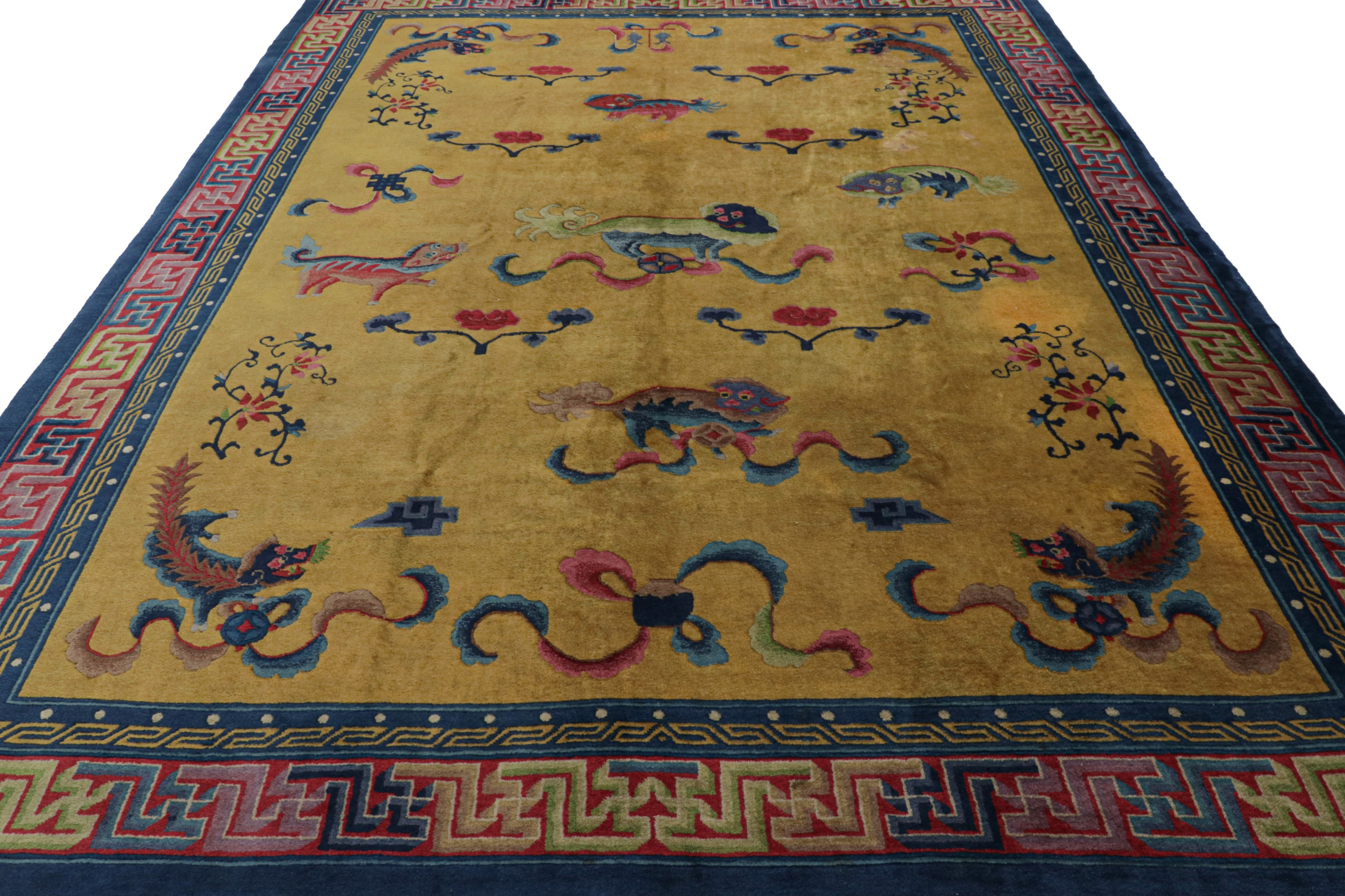 Antique Indochinese Art Deco Rug