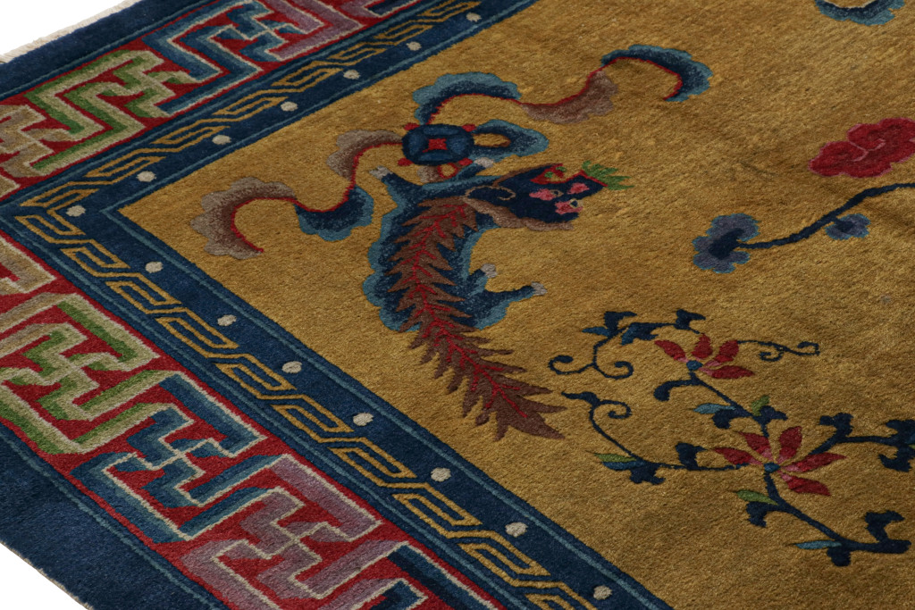 Antique Indochinese Art Deco Rug