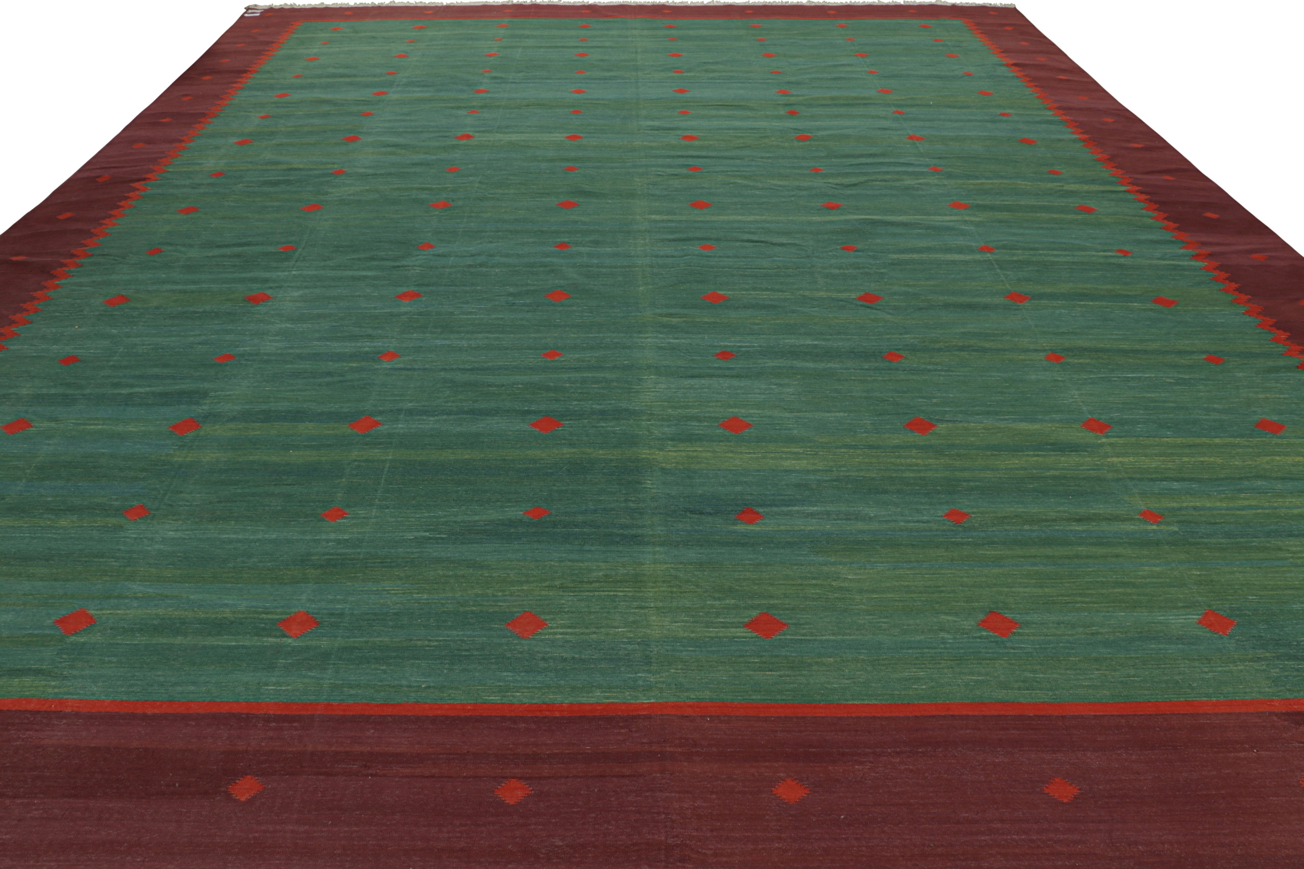 Oversized Contemporary Dhurrie Solid Rug