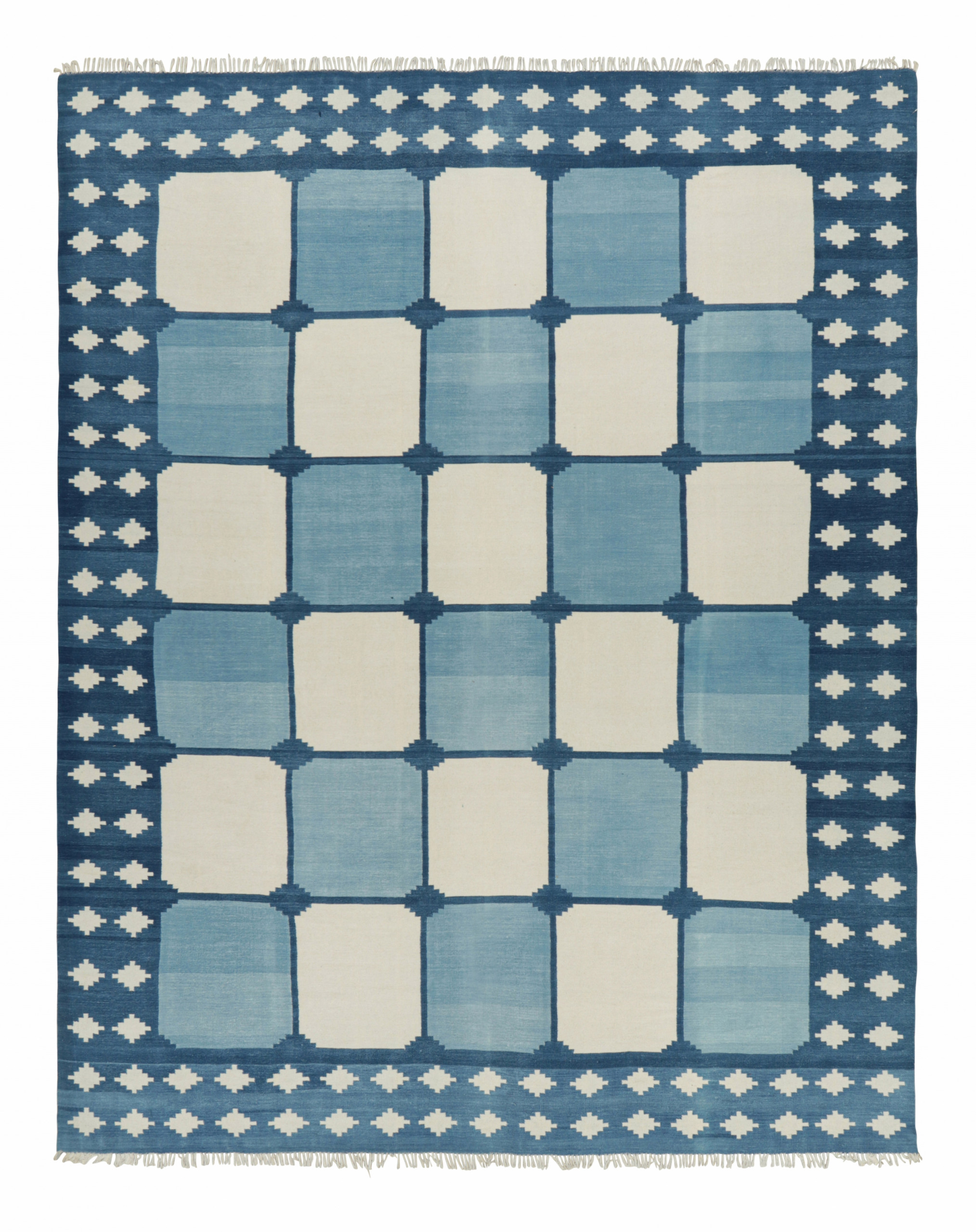 Contemporary Dhurrie Geometric Rug
