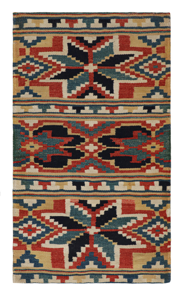 Antique 19th Century Swedish Rollakan Tapestry with Geometric Patterns - Rug & Kilim