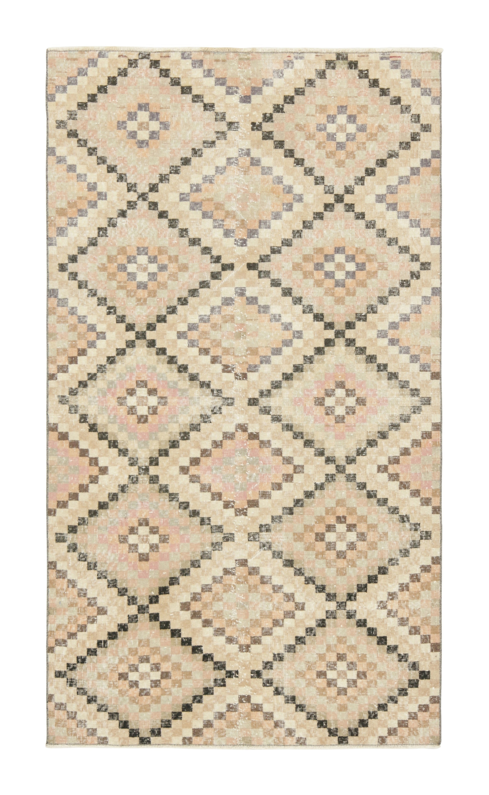Vintage Turkish Floral Rug