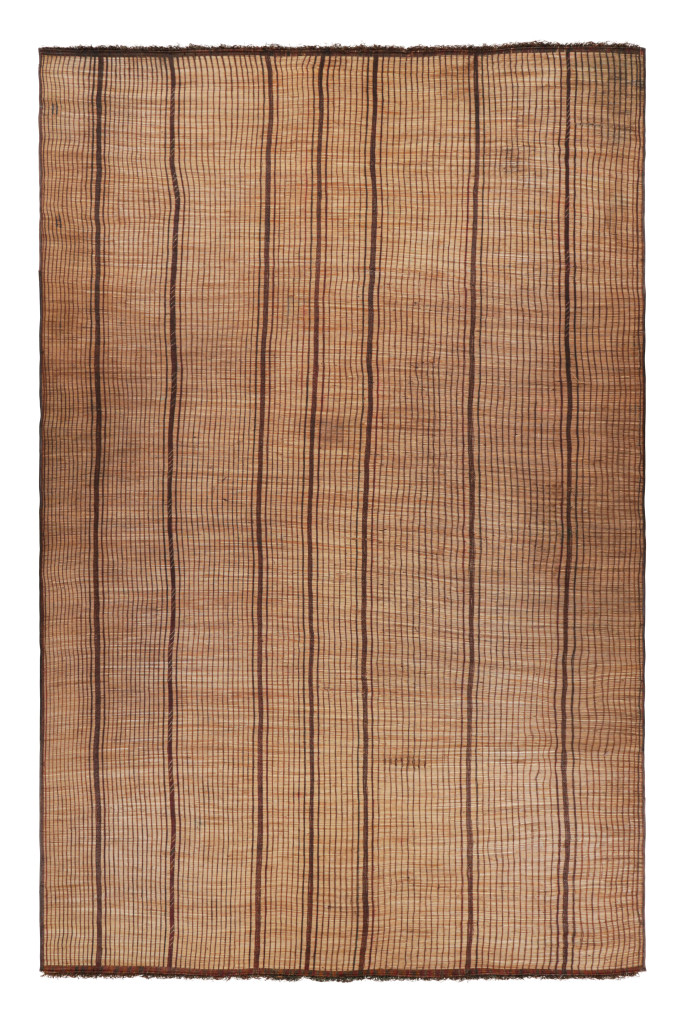 Oversized Vintage Moroccan Tuareg Mat, with Geometric Stripes, from Rug & Kilim