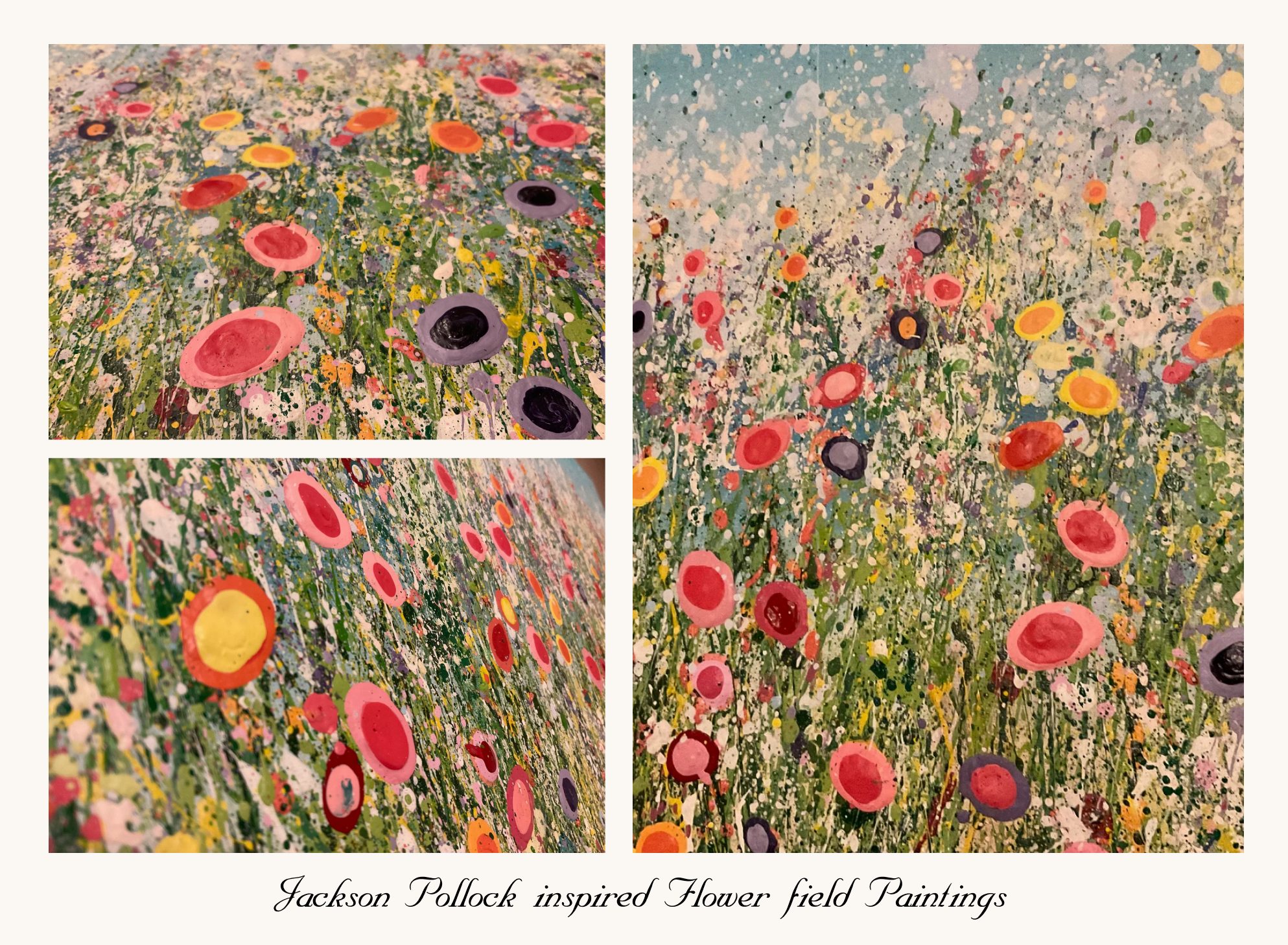 Jackson Pollock inspired Flower field Paintings Jackson Pollock inspired Flower field Paintings (1)