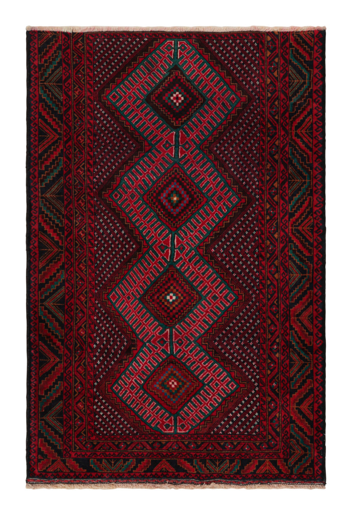 Rug & Kilim’s Modern Classics Tribal Rug in Red with Geometric Medallions