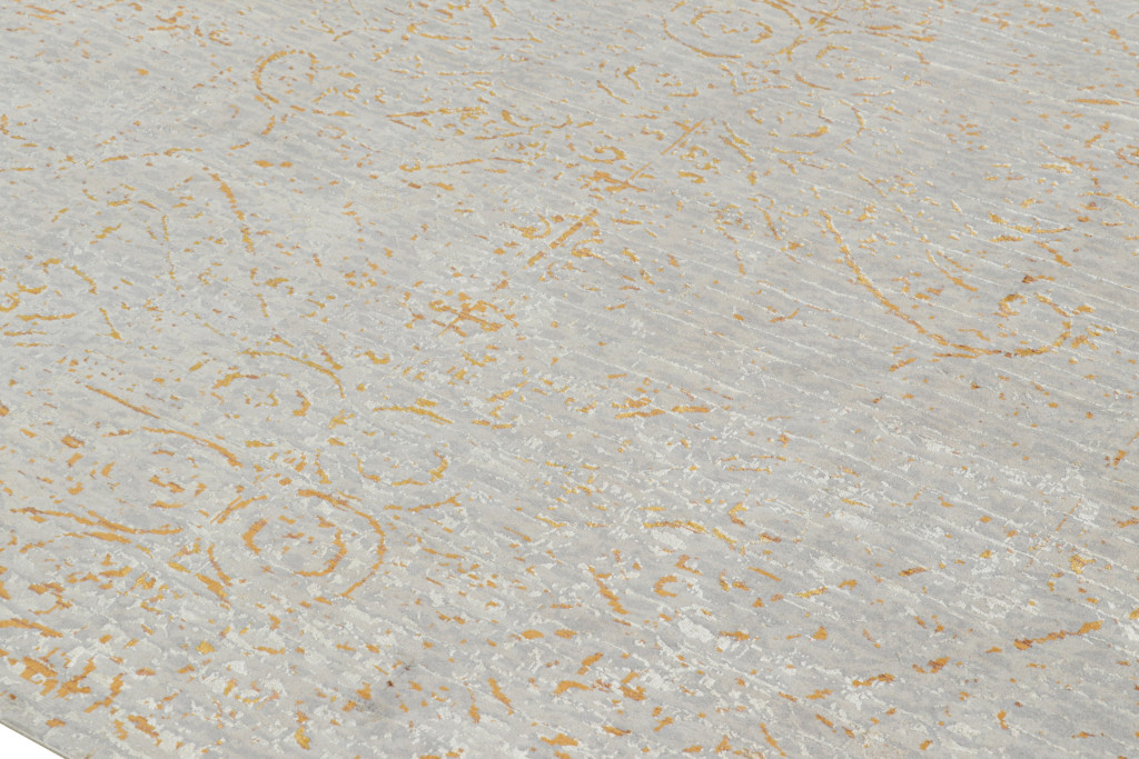 Hover image of Rug & Kilim’s Contemporary Rug in Gray and Orange Abstract Patterns "Naroon"