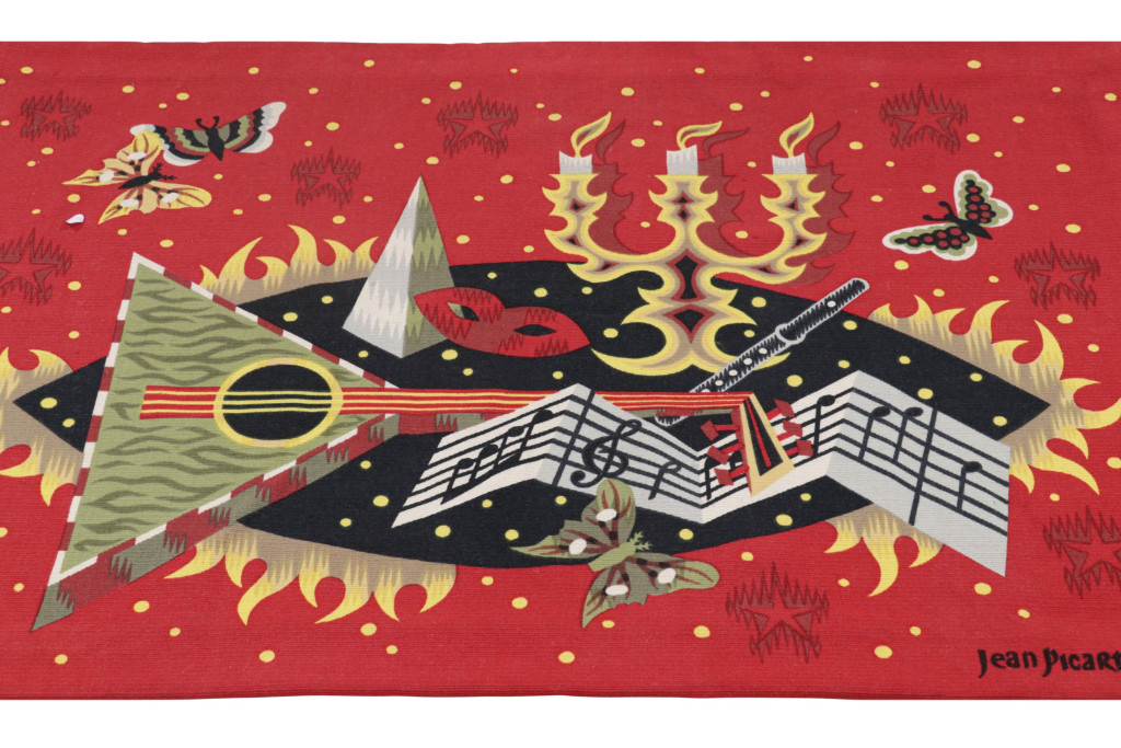 Hover image of Vintage Jean Picart Le Doux Pictorial Tapestry ‘Musique de Chambre’ | Rug & Kilim
