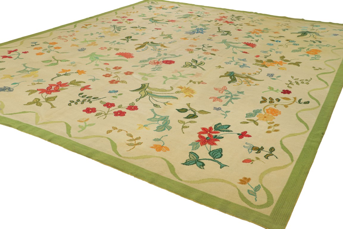 Antique Needlepoint Rug