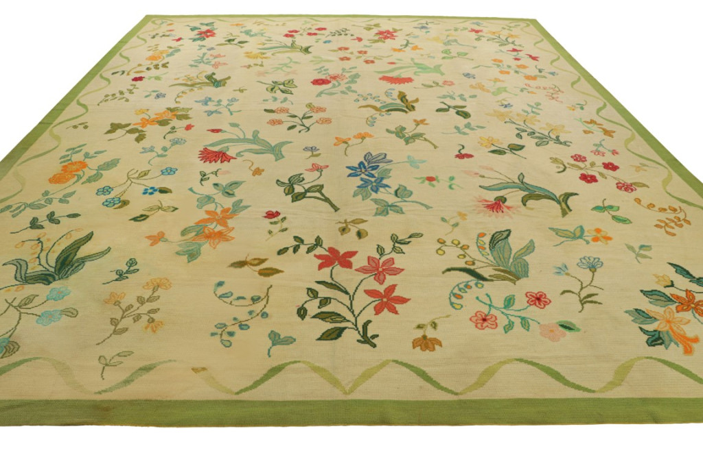 Antique Needlepoint Rug