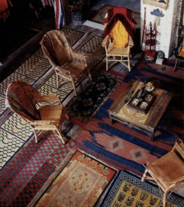 Layering rugs