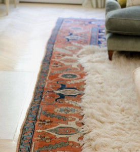 Layering rugs