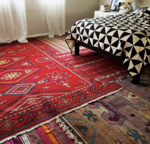 Layering rugs