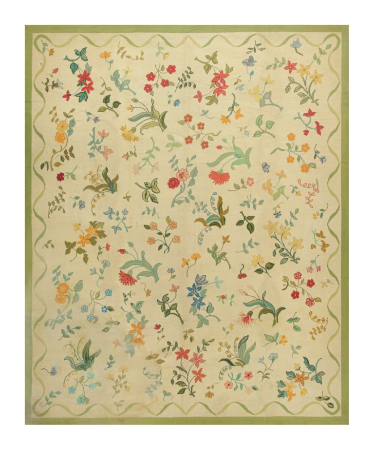 Antique Needlepoint Rug