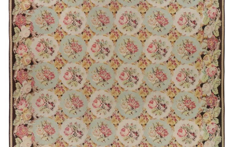 Antique Bessarabian Square Kilim