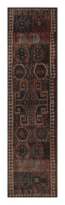 Antique Uzbek Extra-Long Runner Rug with Rare Reed Construction - Rug & Kilim
