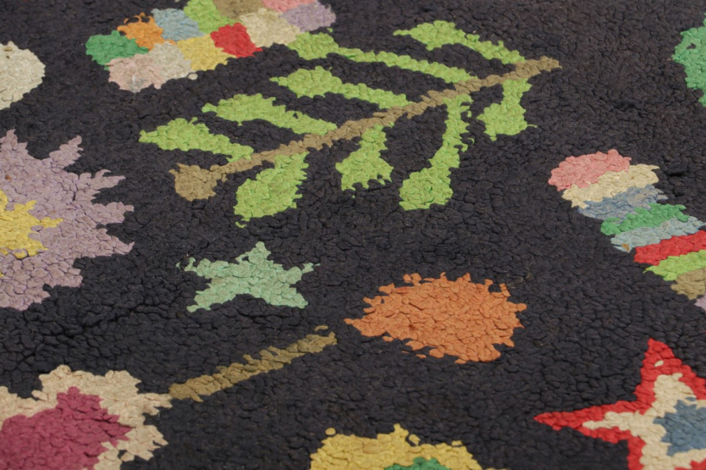 Antique Hooked Pictorial Rug