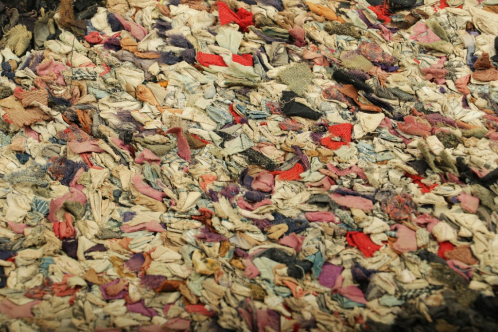 Antique Hooked Abstract Rug