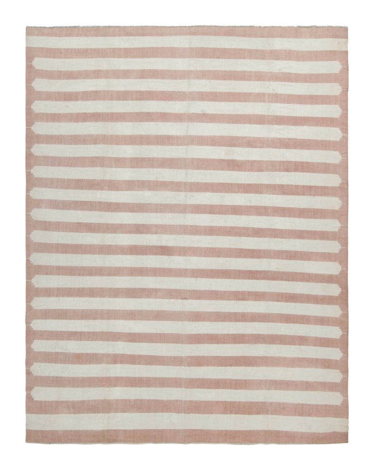 Contemporary Dhurrie Striped Rug
