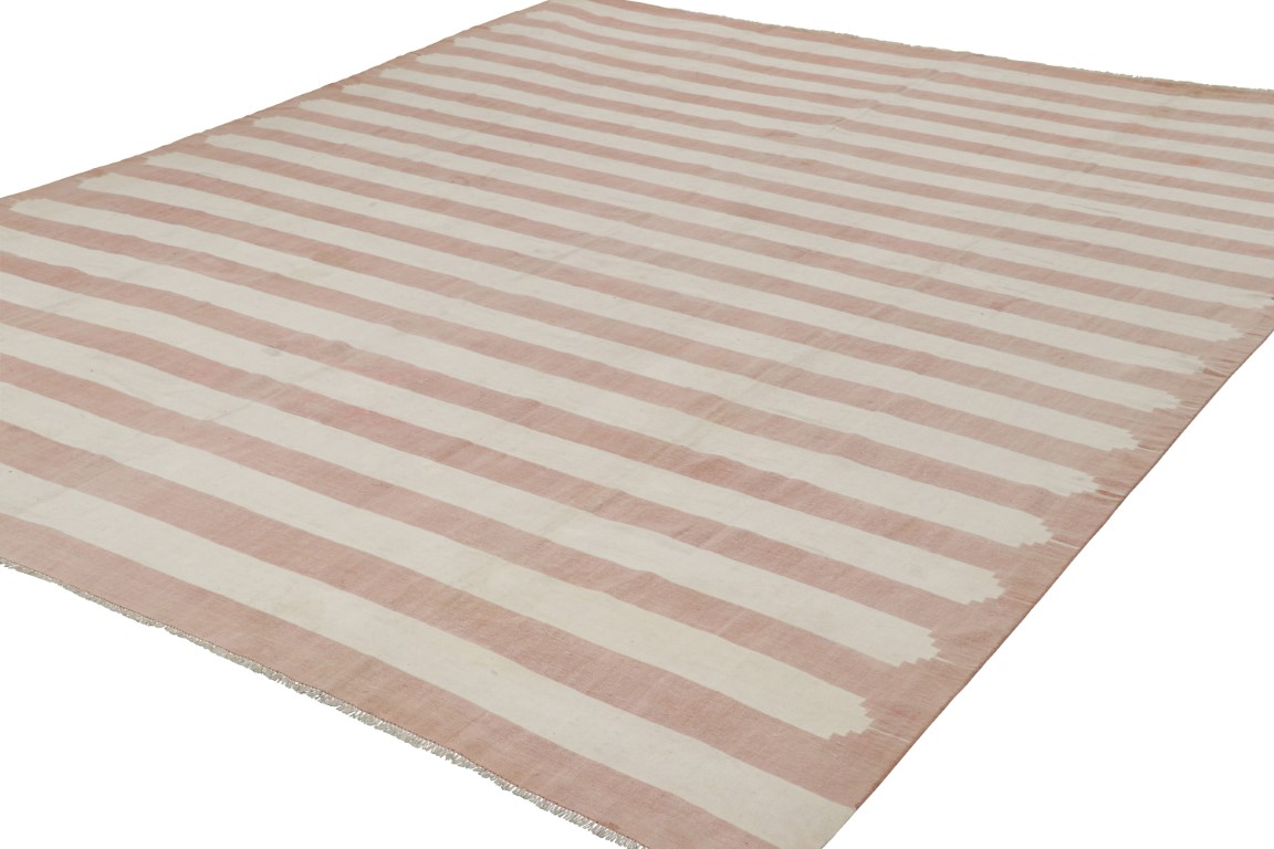 Contemporary Dhurrie Striped Rug
