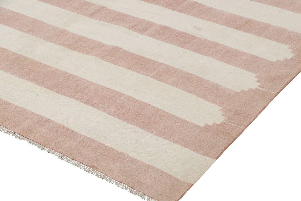 Contemporary Dhurrie Striped Rug