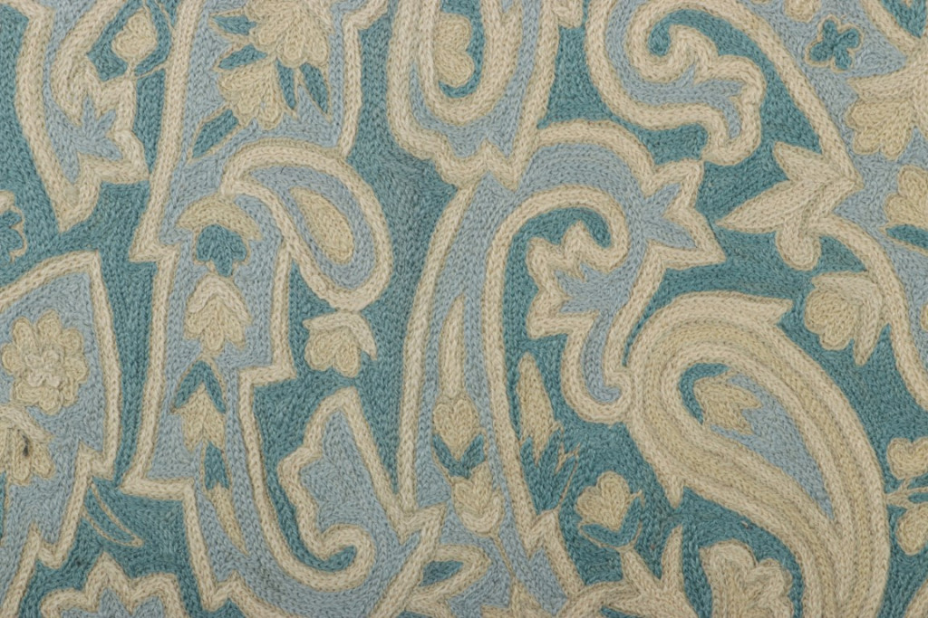 Modern Chain Stitch Floral Rug