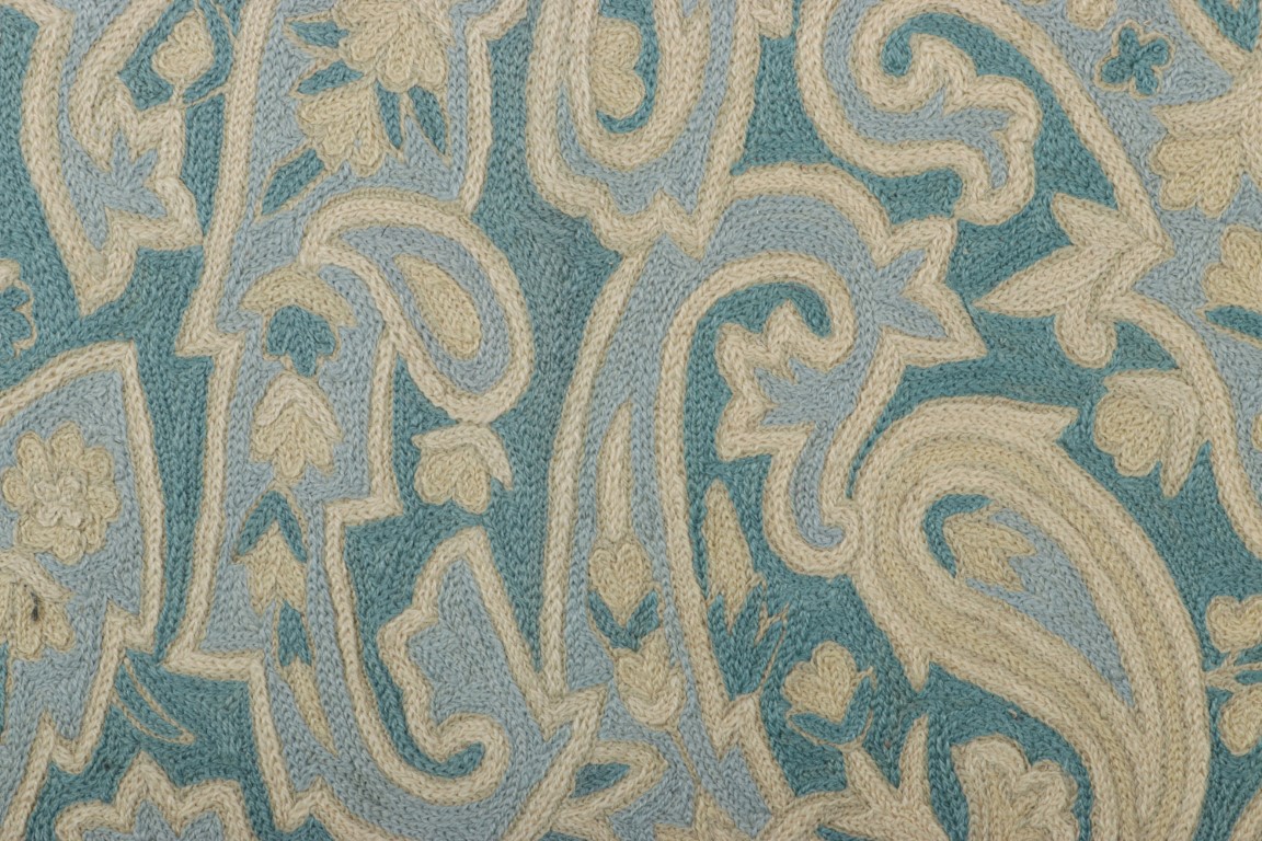 Modern Chain Stitch Floral Rug