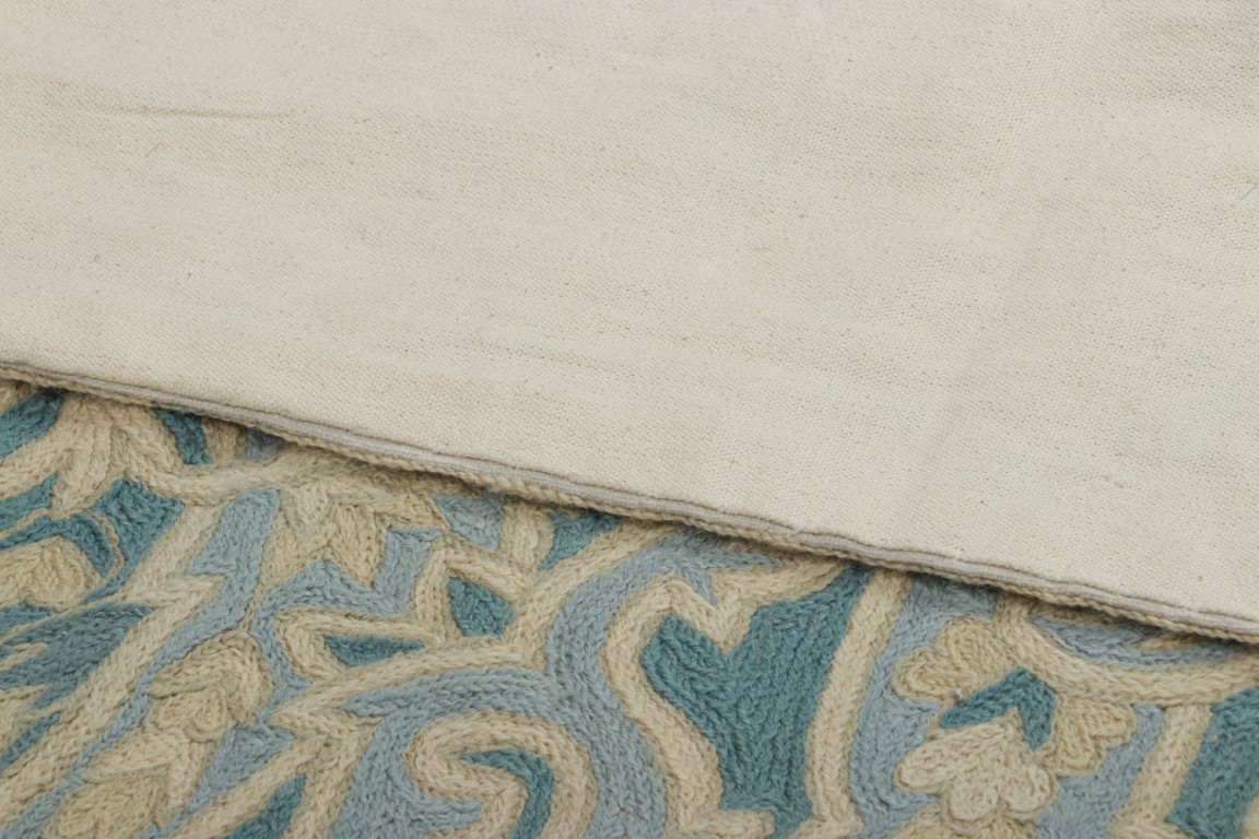 Modern Chain Stitch Floral Rug