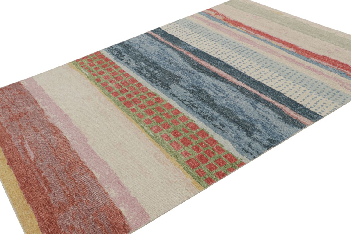 Contemporary Abstract Runner Rug