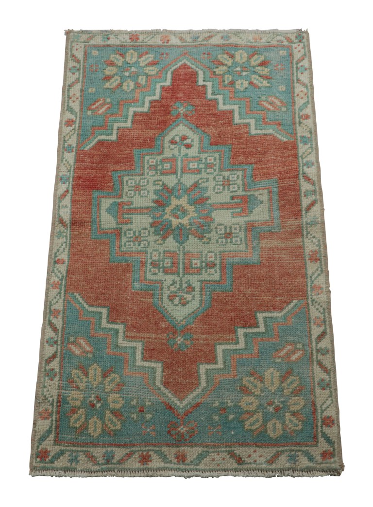 Vintage Turkish Floral Rug