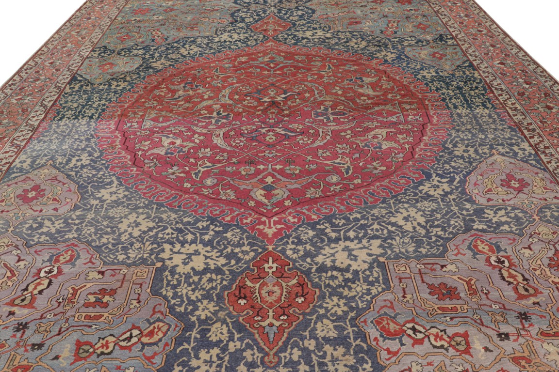 Antique Oushak Floral Rug