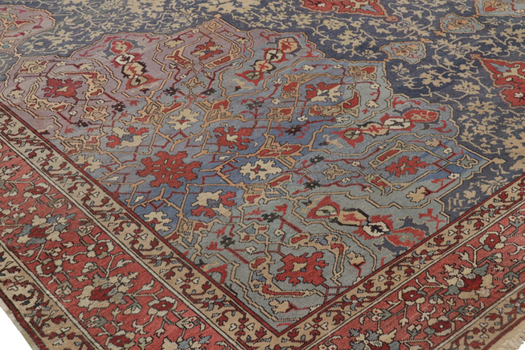 Antique Oushak Floral Rug