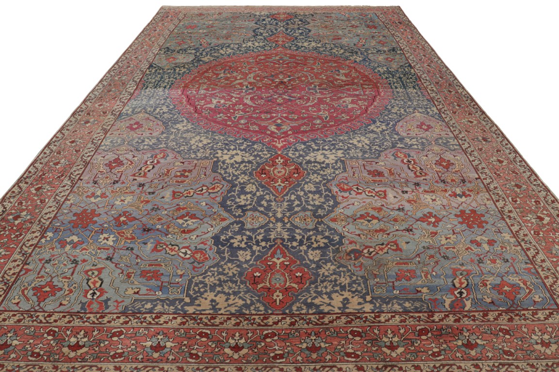 Antique Oushak Floral Rug