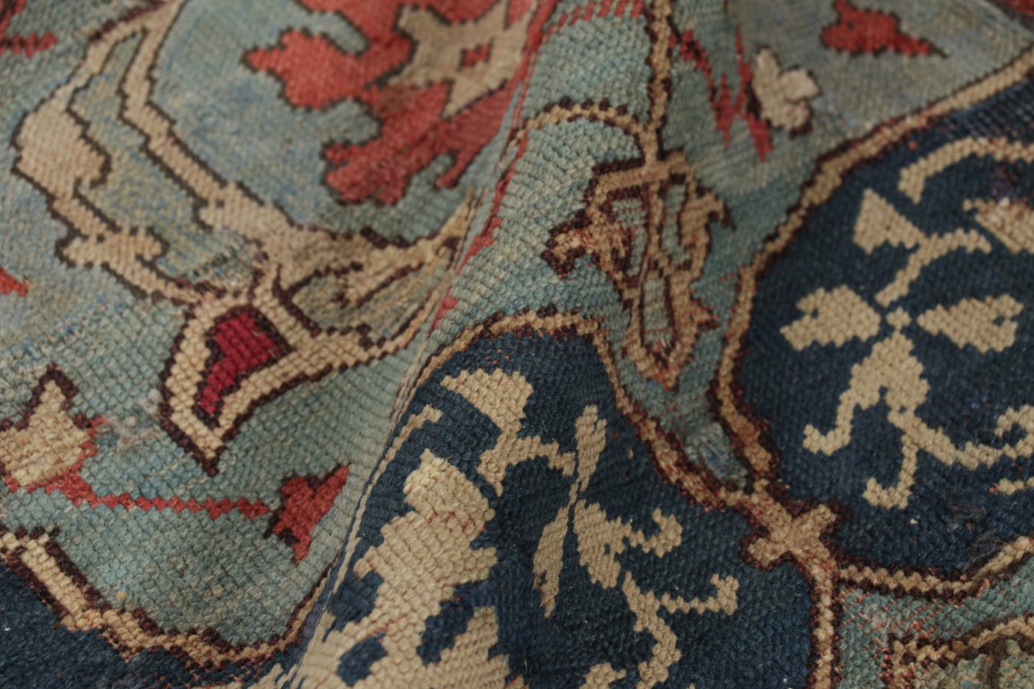 Antique Oushak Floral Rug