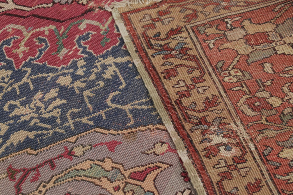 Antique Oushak Floral Rug