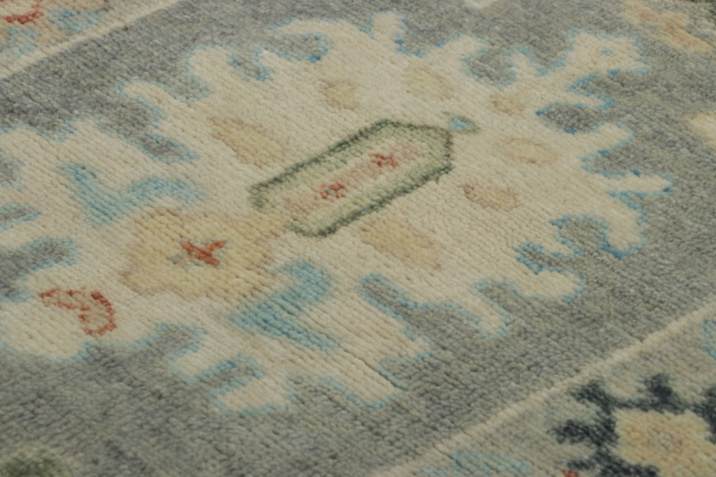 Modern Oushak Floral Rug