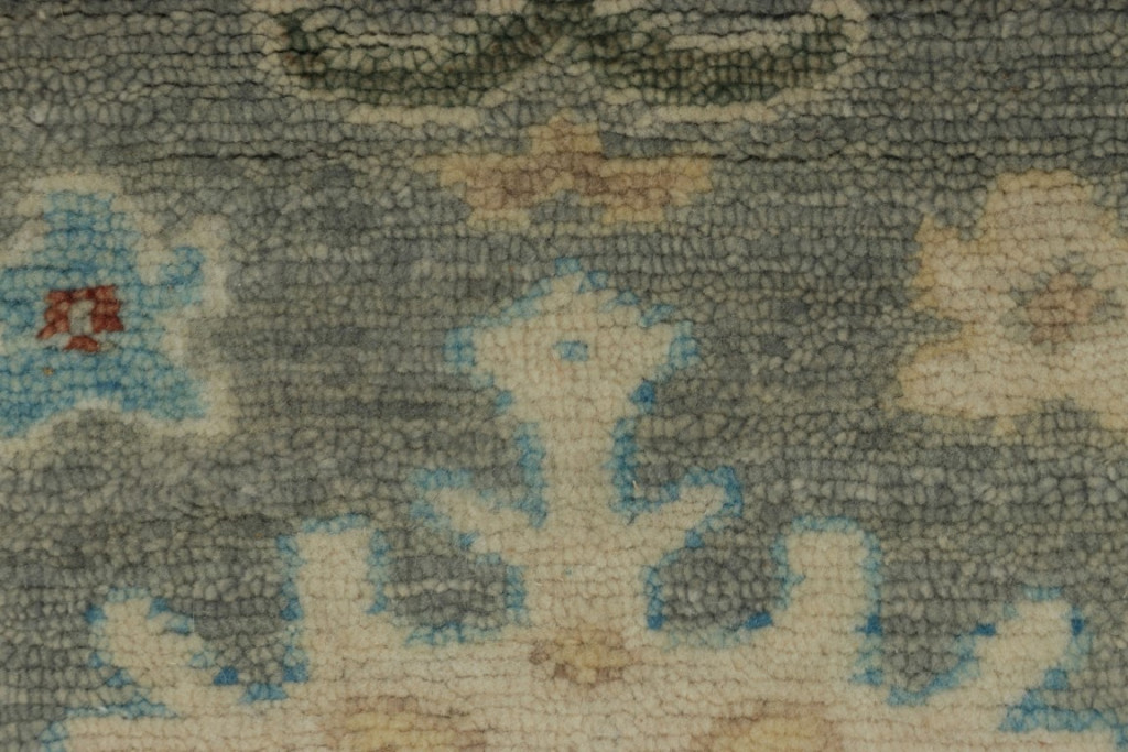 Modern Oushak Floral Rug