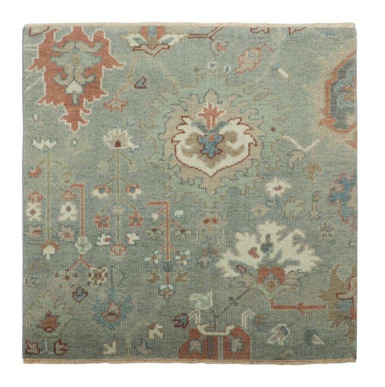 Modern Oushak Floral Rug