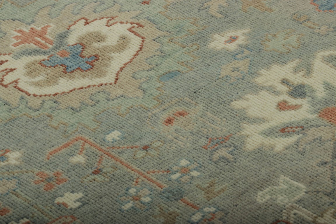 Modern Oushak Floral Rug