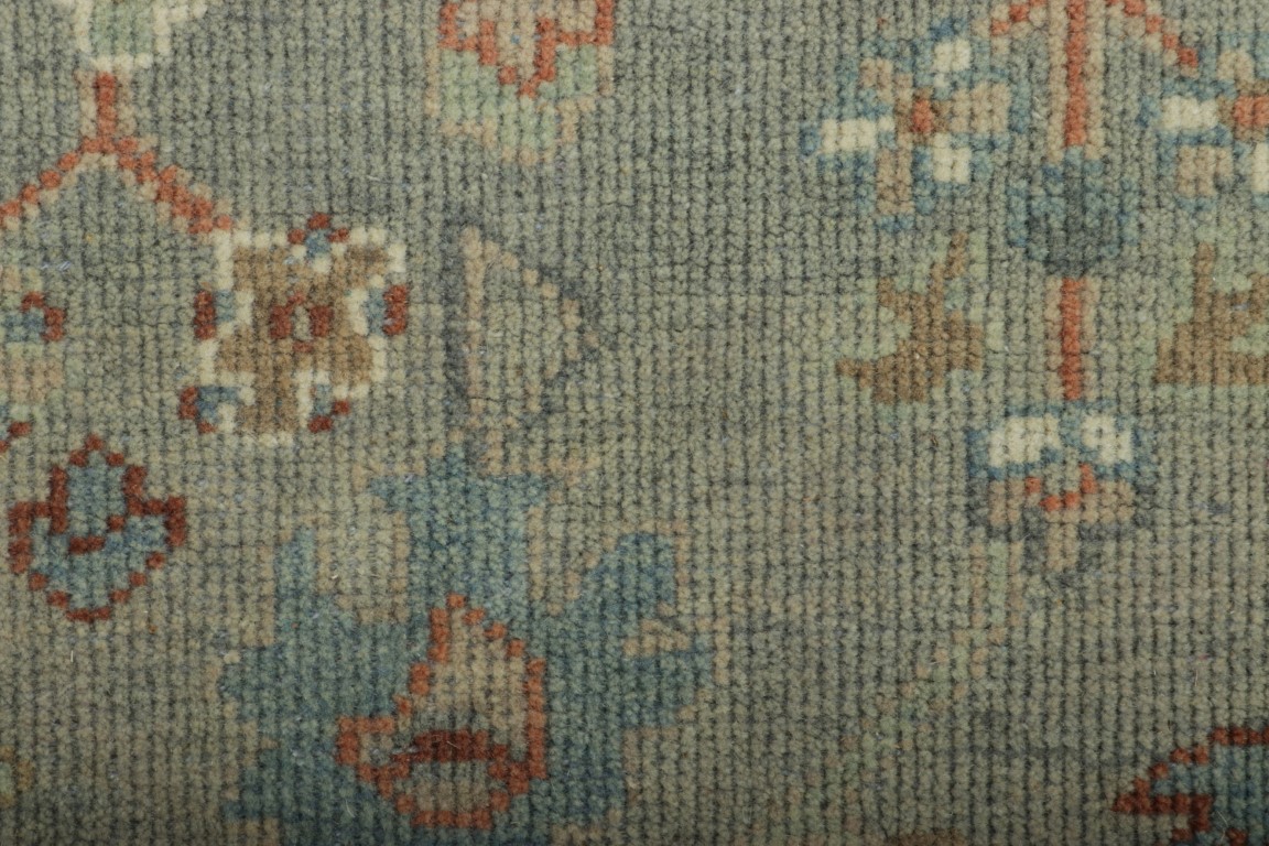 Modern Oushak Floral Rug