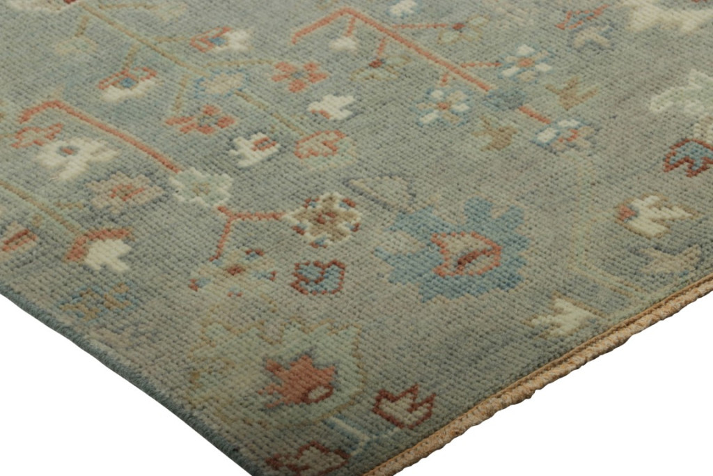 Modern Oushak Floral Rug