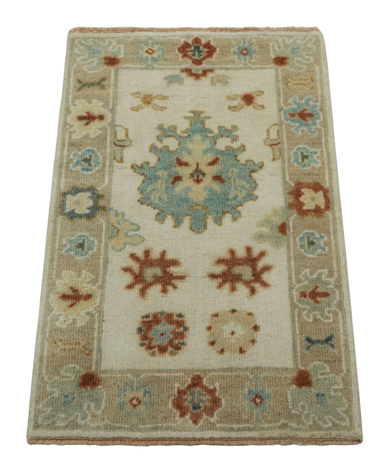 Modern Oushak Floral Rug