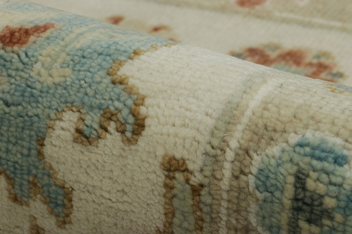Modern Oushak Floral Rug