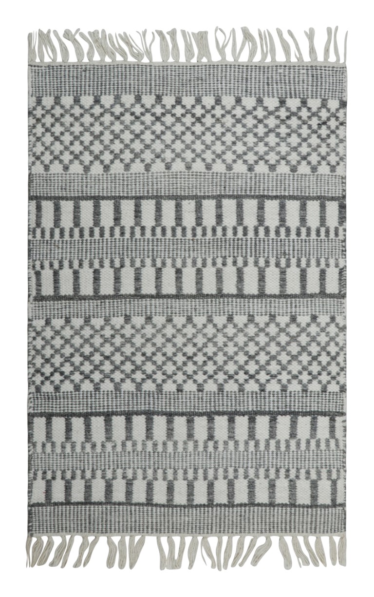 Contemporary Dhurrie Striped Rug