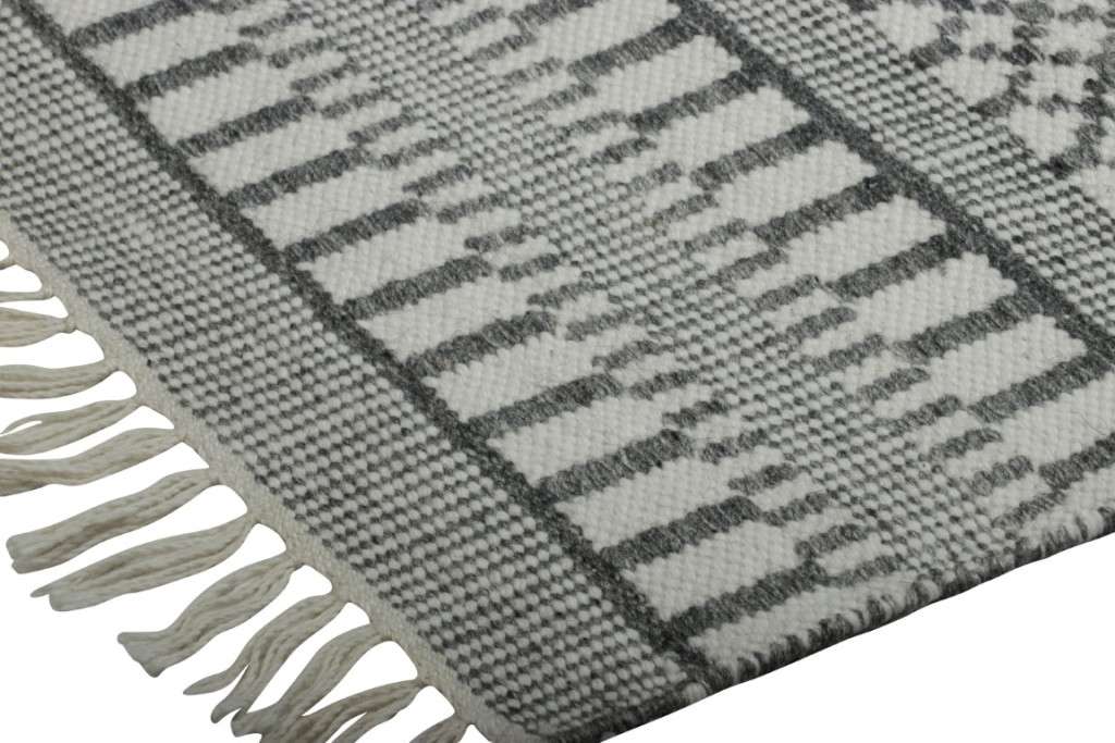 Contemporary Dhurrie Striped Rug