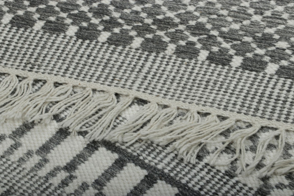 Contemporary Dhurrie Striped Rug