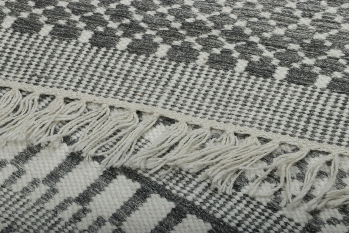Contemporary Dhurrie Striped Rug