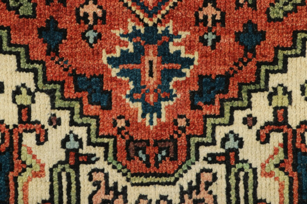 Modern Heriz Floral Rug