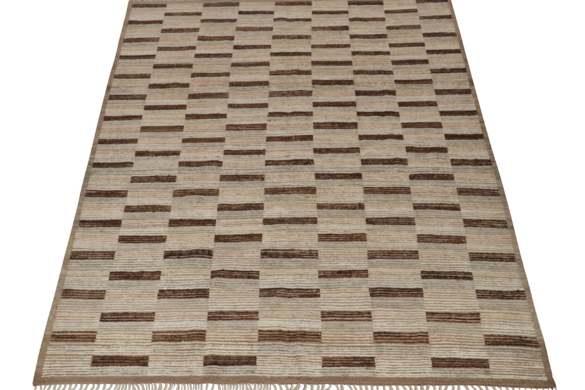 Modern Striped Geometric Rug